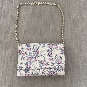 Janie & Jack Floral little girls Chain Shoulder Bag - Cream and Pink